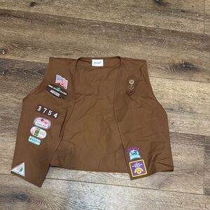 Girl Scout brown Vest with Patches
